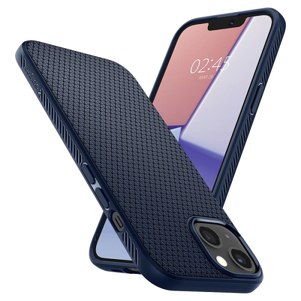 Купить Чехол Spigen Liquid Air (ACS05038) для iPhone 14 (Navy Blue) 1207410